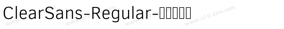 ClearSans-Regular字体转换