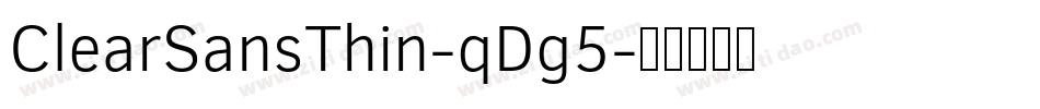ClearSansThin-qDg5字体转换