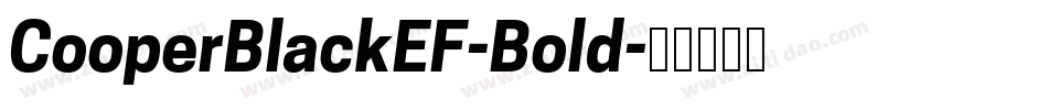 CooperBlackEF-Bold字体转换
