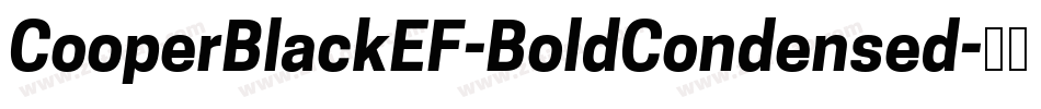 CooperBlackEF-BoldCondensed字体转换