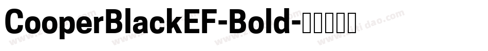 CooperBlackEF-Bold字体转换