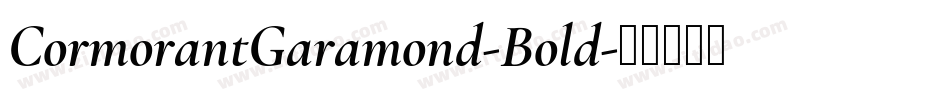 CormorantGaramond-Bold字体转换