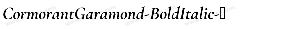 CormorantGaramond-BoldItalic字体转换
