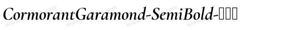 CormorantGaramond-SemiBold字体转换