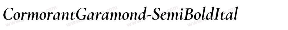 CormorantGaramond-SemiBoldItalic字体转换