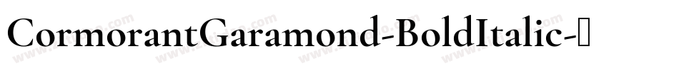 CormorantGaramond-BoldItalic字体转换