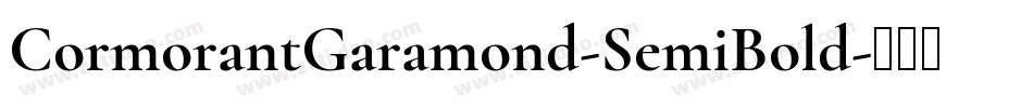 CormorantGaramond-SemiBold字体转换