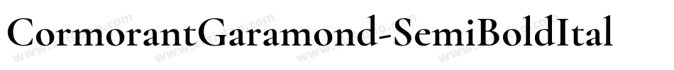 CormorantGaramond-SemiBoldItalic字体转换