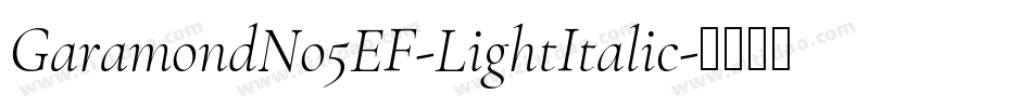 GaramondNo5EF-LightItalic字体转换