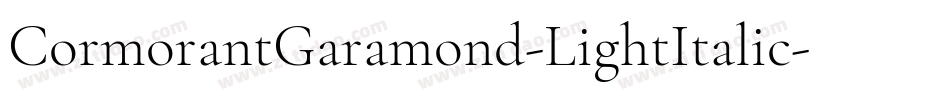 CormorantGaramond-LightItalic字体转换