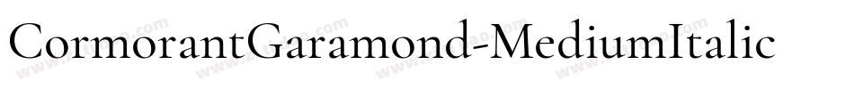 CormorantGaramond-MediumItalic字体转换