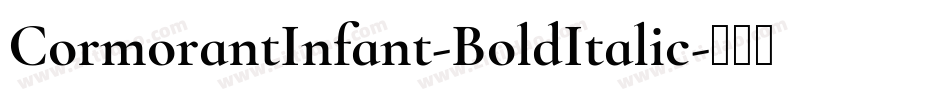 CormorantInfant-BoldItalic字体转换