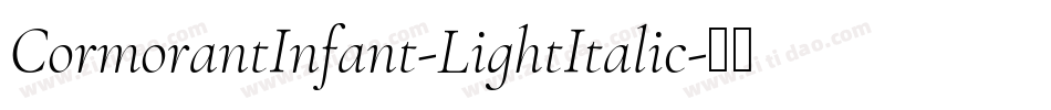 CormorantInfant-LightItalic字体转换