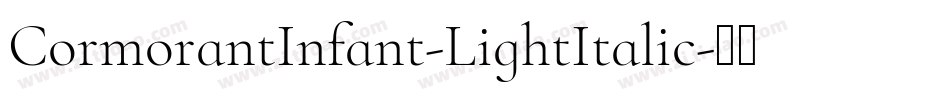 CormorantInfant-LightItalic字体转换