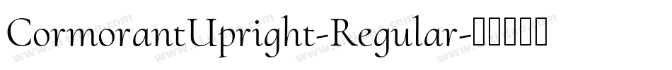 CormorantUpright-Regular字体转换