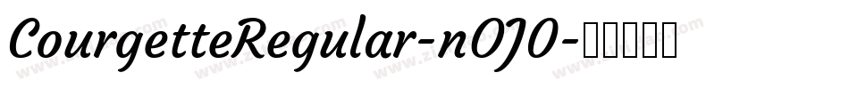 CourgetteRegular-nOJ0字体转换