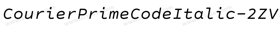 CourierPrimeCodeItalic-2ZV8字体转换