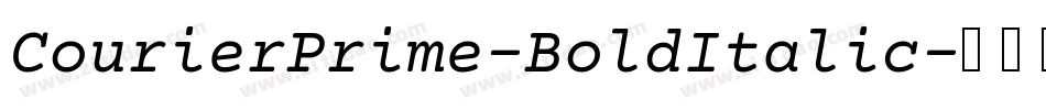 CourierPrime-BoldItalic字体转换