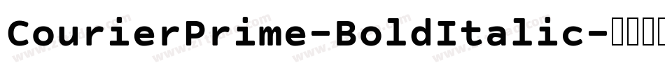 CourierPrime-BoldItalic字体转换