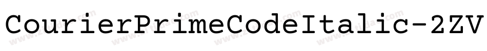 CourierPrimeCodeItalic-2ZV8字体转换