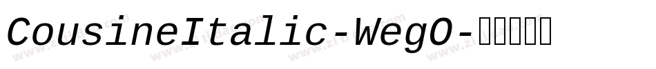 CousineItalic-WegO字体转换