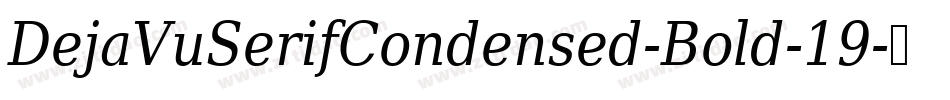 DejaVuSerifCondensed-Bold-19字体转换