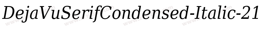 DejaVuSerifCondensed-Italic-21字体转换