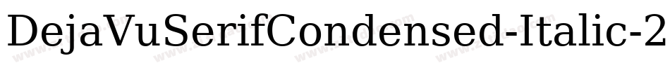 DejaVuSerifCondensed-Italic-21字体转换