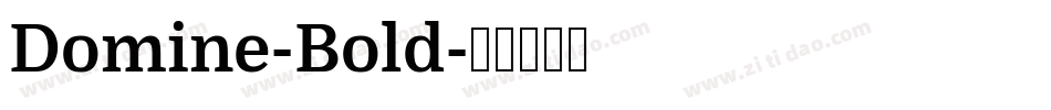 Domine-Bold字体转换