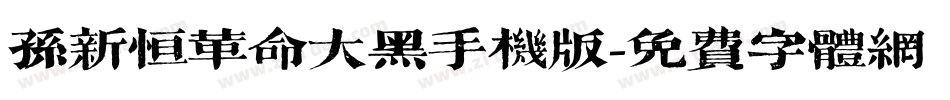 孙新恒革命大黑手机版字体转换
