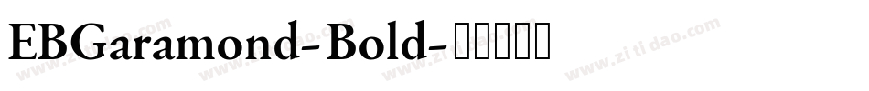 EBGaramond-Bold字体转换