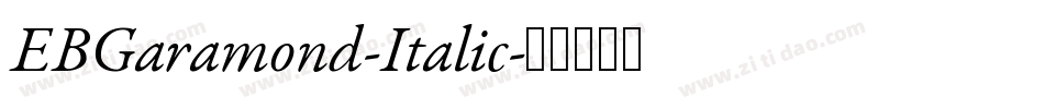 EBGaramond-Italic字体转换