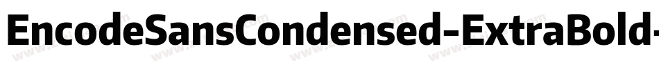 EncodeSansCondensed-ExtraBold字体转换