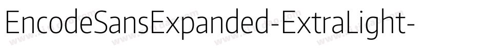 EncodeSansExpanded-ExtraLight字体转换