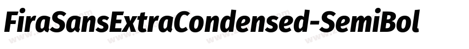 FiraSansExtraCondensed-SemiBold字体转换