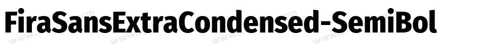 FiraSansExtraCondensed-SemiBold字体转换