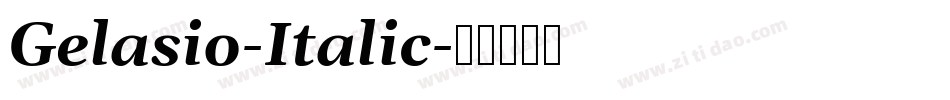 Gelasio-Italic字体转换