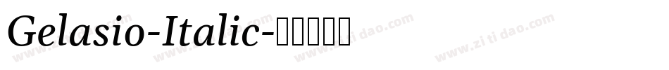 Gelasio-Italic字体转换