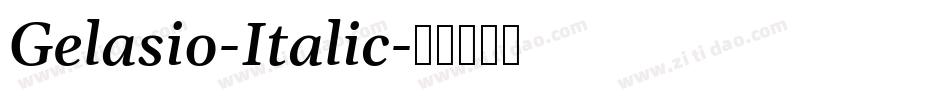 Gelasio-Italic字体转换