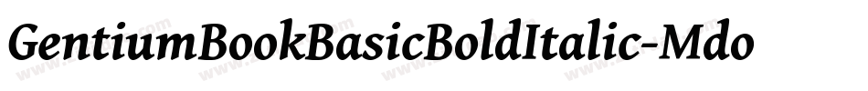 GentiumBookBasicBoldItalic-MdoB字体转换
