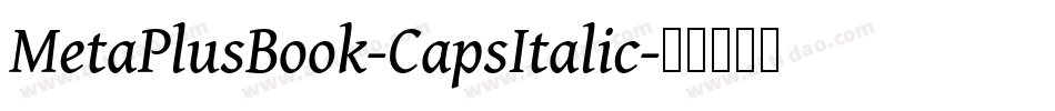 MetaPlusBook-CapsItalic字体转换