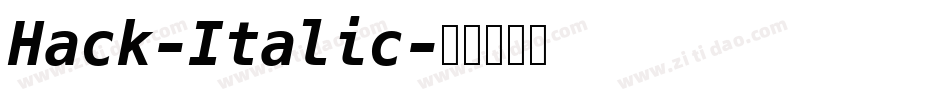 Hack-Italic字体转换