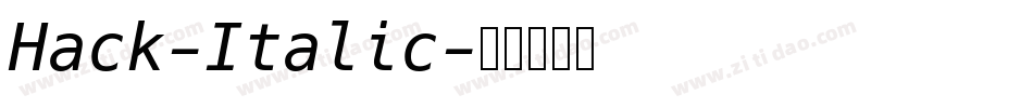 Hack-Italic字体转换