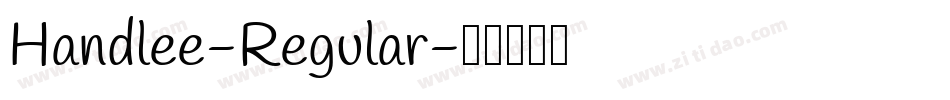 Handlee-Regular字体转换