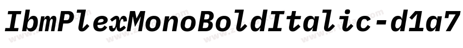 IbmPlexMonoBoldItalic-d1a7字体转换