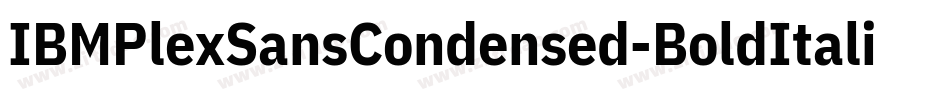 IBMPlexSansCondensed-BoldItalic字体转换