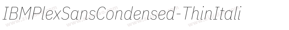 IBMPlexSansCondensed-ThinItalic字体转换