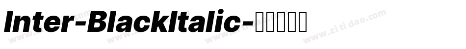 Inter-BlackItalic字体转换