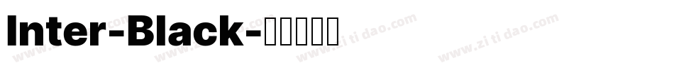 Inter-Black字体转换