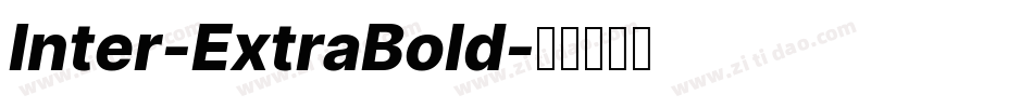 Inter-ExtraBold字体转换
